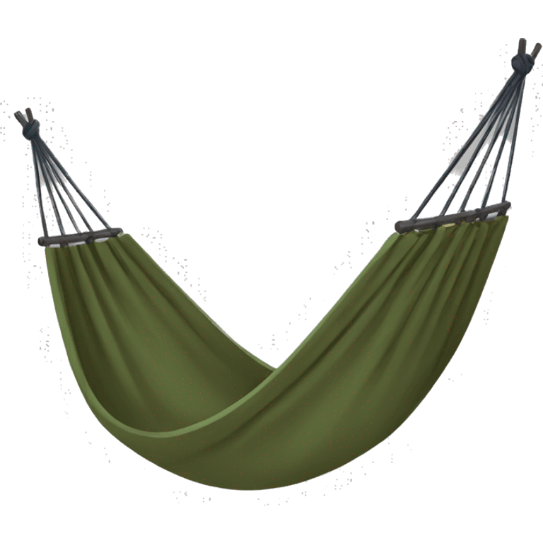 Olive green outdoor hammock emoji