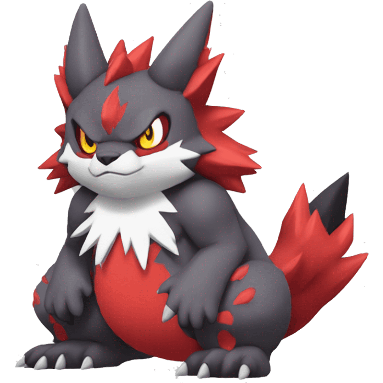 Full body cute cool Guilmon-Zoroark-Zangoose-Incineroar emoji