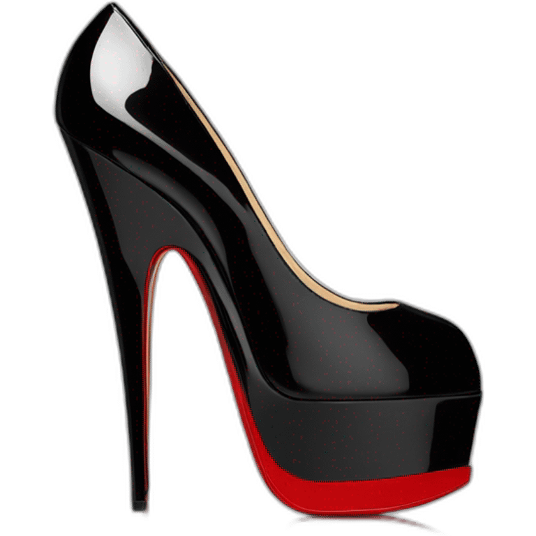 One WEDGE heel LOUBOUTIN black PATENT emoji