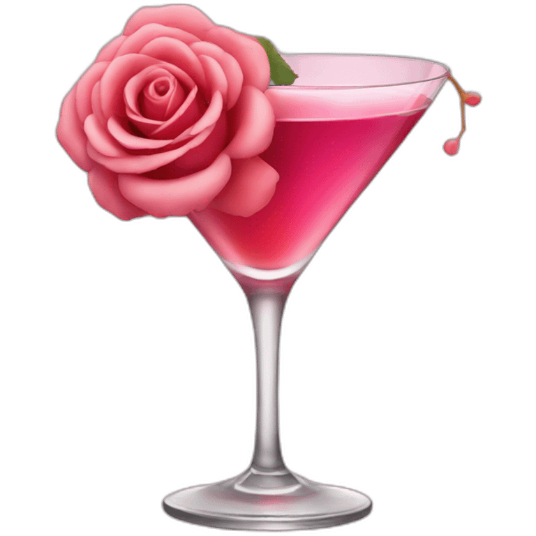 cocktail rose emoji