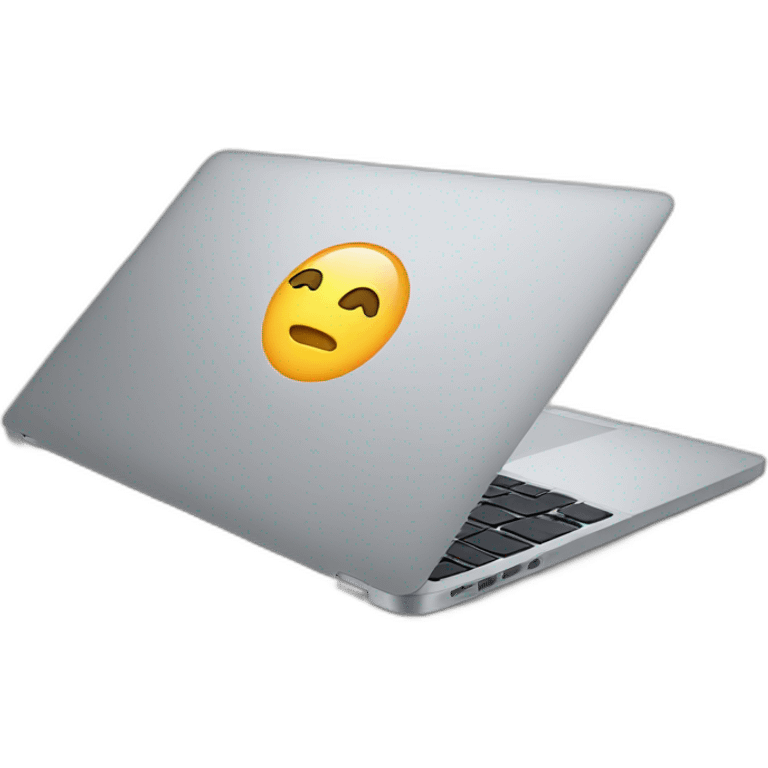 MacBook with graphic program emoji