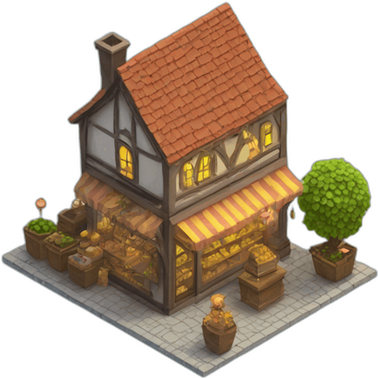 magic shop isometric emoji