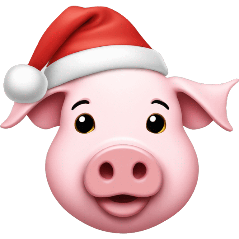 Pig santa hat emoji