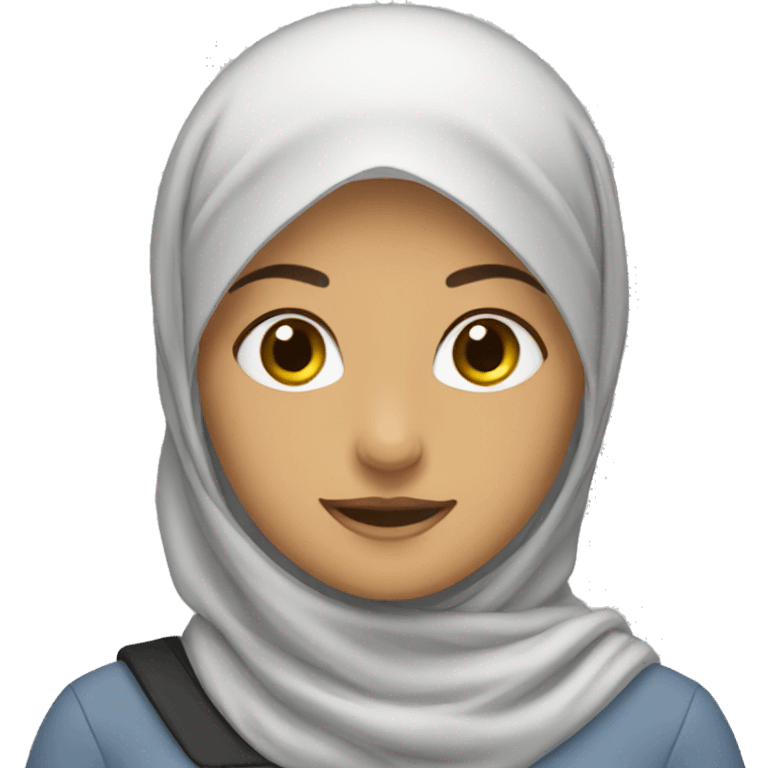 female hijabi decathlon employee emoji