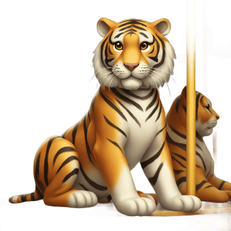 tiger on a caracell  emoji