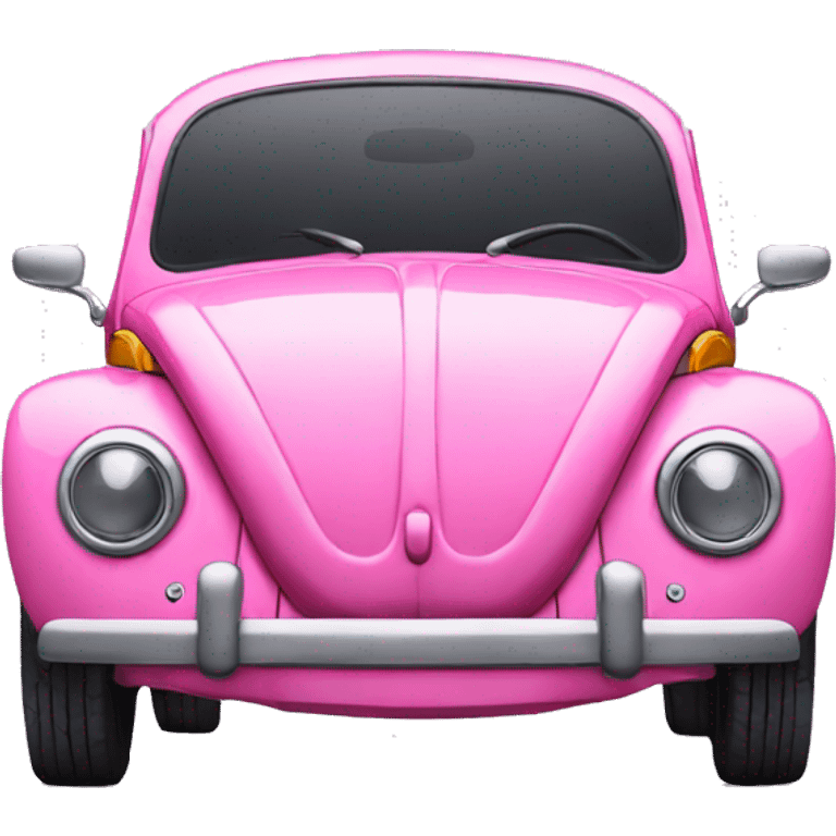 pink volkswagen beetle emoji