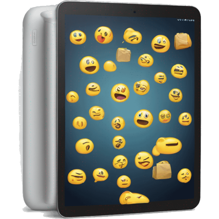 a tablet with "hauspack" written on it emoji