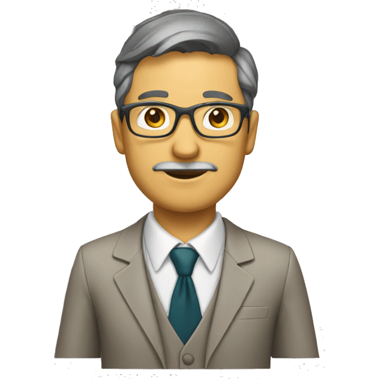 Profesor de traje emoji