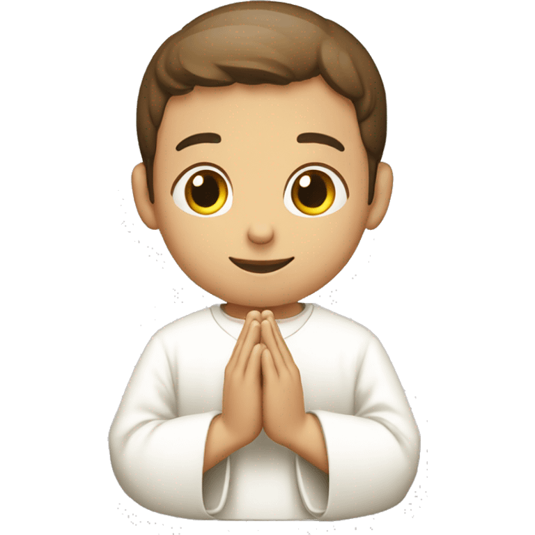 The Young italian Priest in prayer emoji