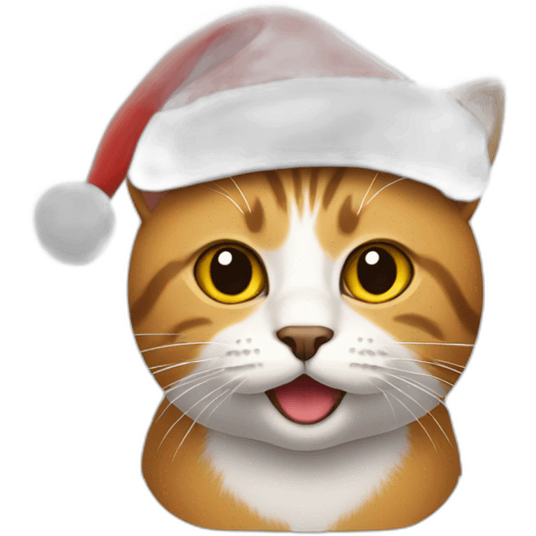 Cat Santa hat emoji