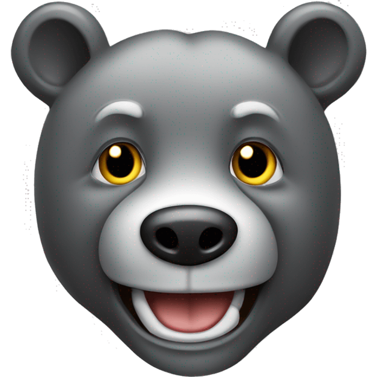 realistic-grey-bear-With-a-sly-grin  emoji