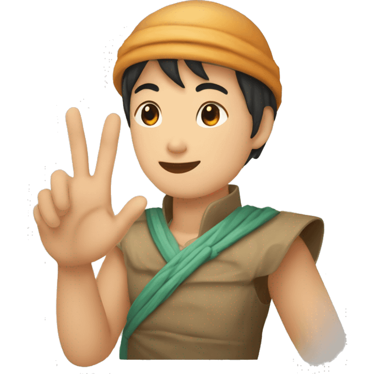 ado asiatique qui tient des clémentines dans ses mains emoji