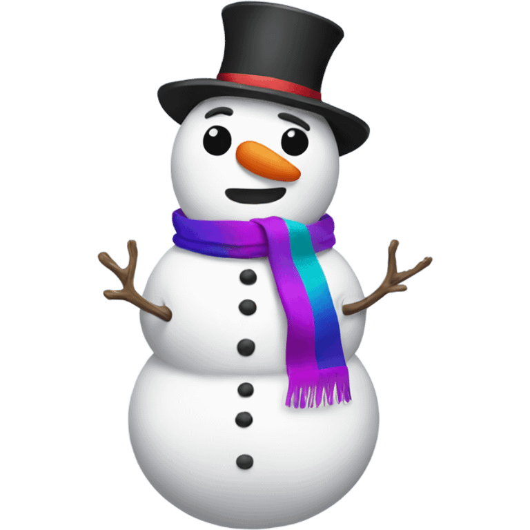 Gay snowman emoji