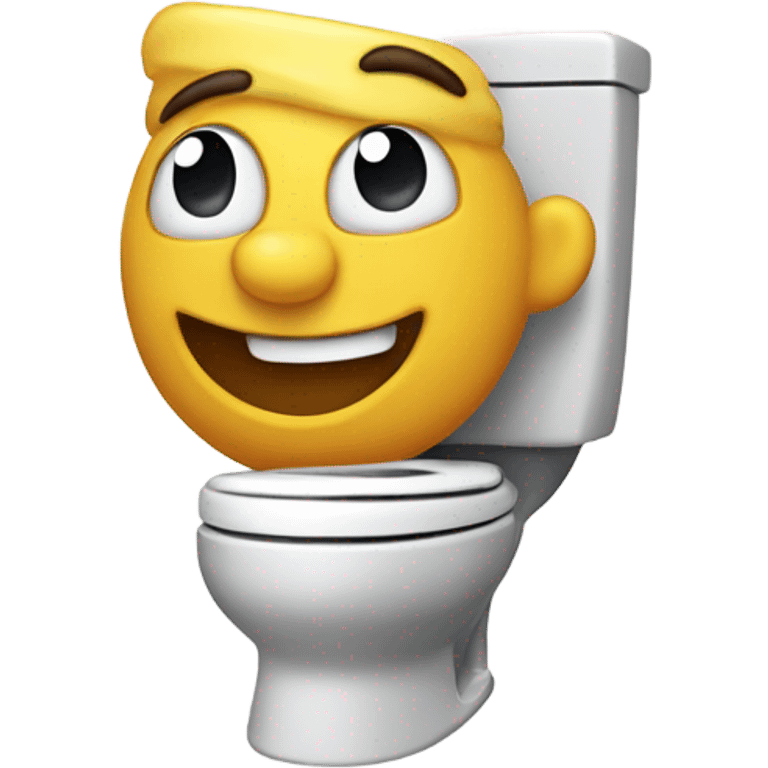 A toilet with a man popping out name skibidi emoji