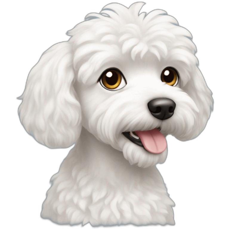 White Maltese poodle mix emoji