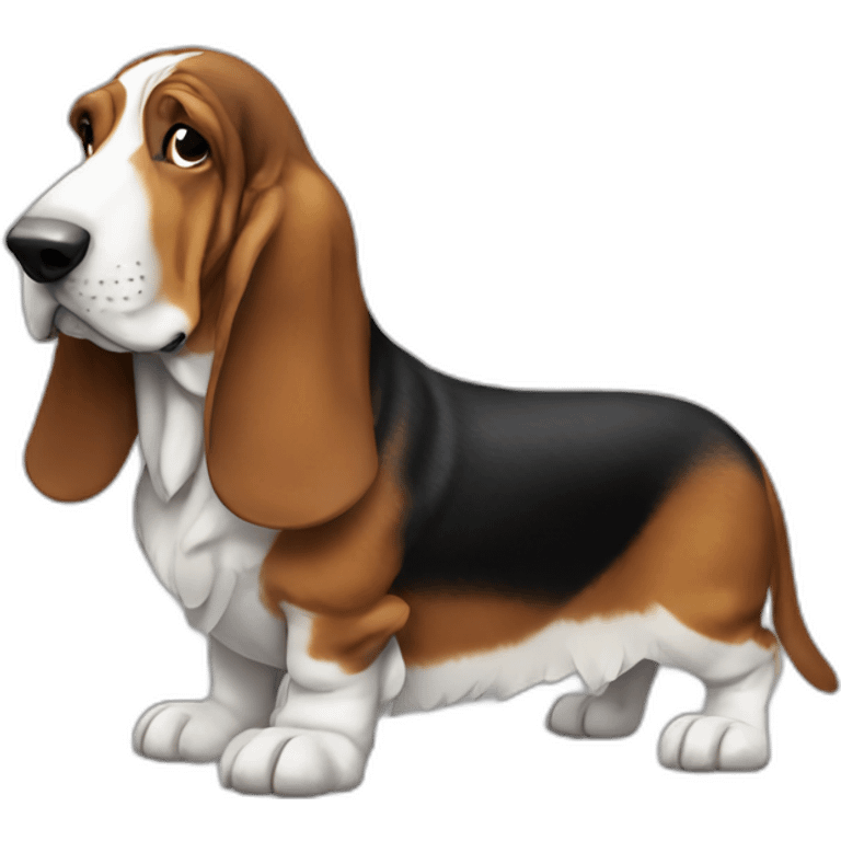 Dog basset hound full-body emoji