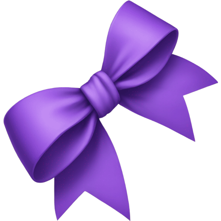 Thin purple bow  emoji