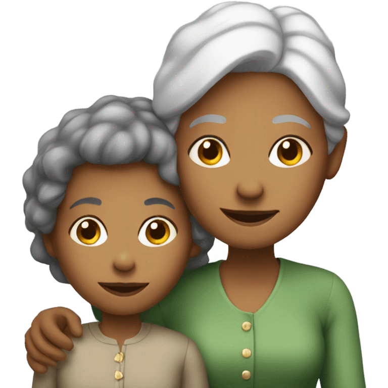 Grandmother with a girl emoji