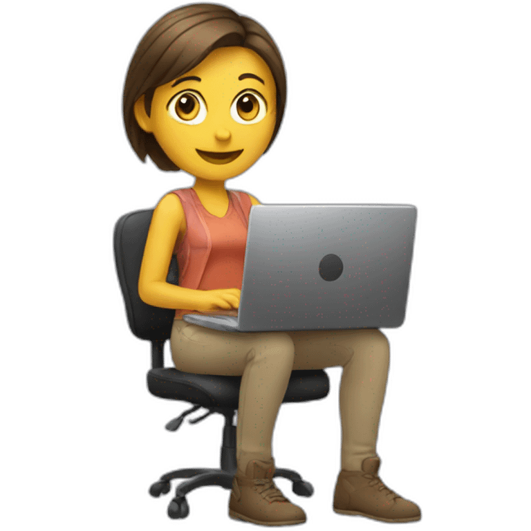 emoji woman programmer with laptop emoji