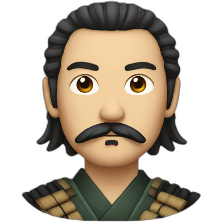 mustached samurai emoji