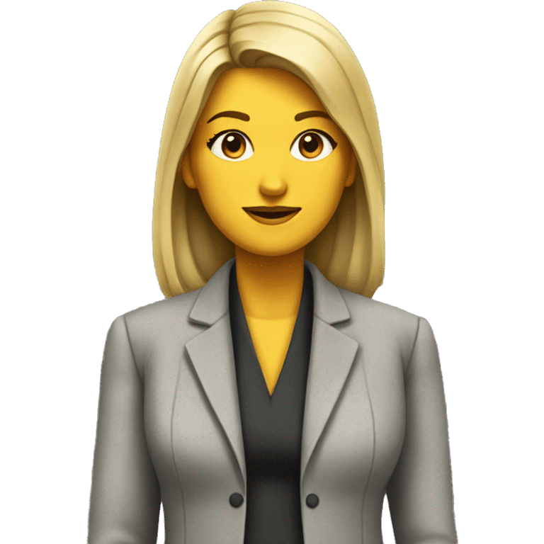 Woman with ft in cement blockssuit emoji