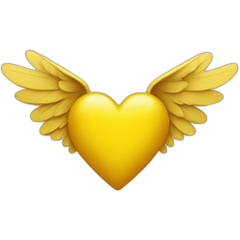 yellow heart with wings emoji