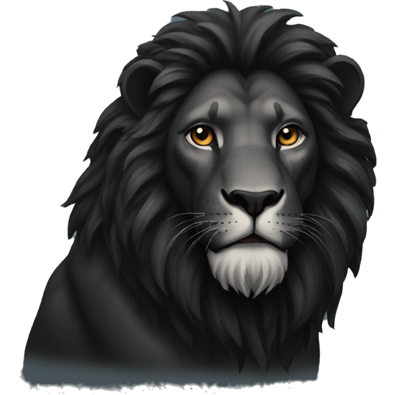 Black lion emoji