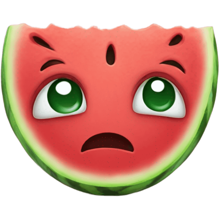 Crying watermelon  emoji