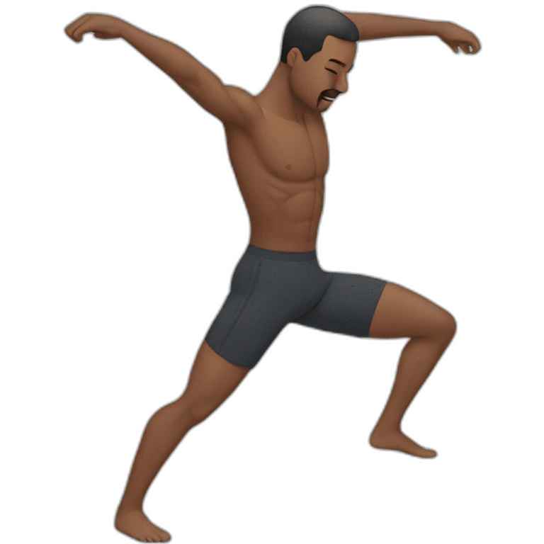 man stretching emoji