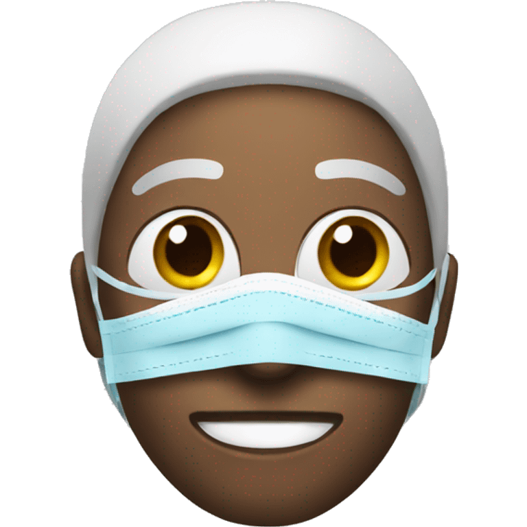 a emoji with face mask emoji