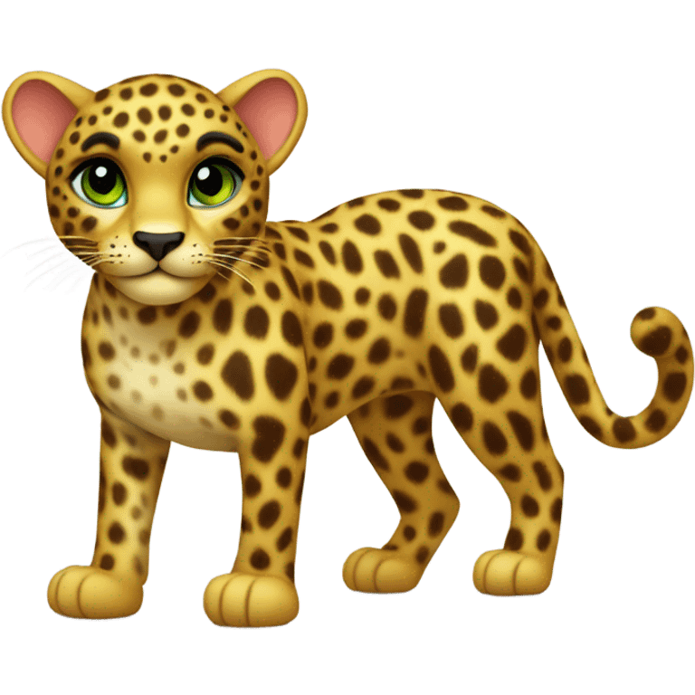 female leopard  emoji