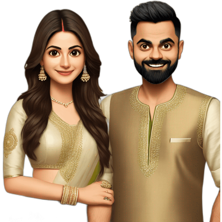 virat kohli and Anushka Sharma emoji