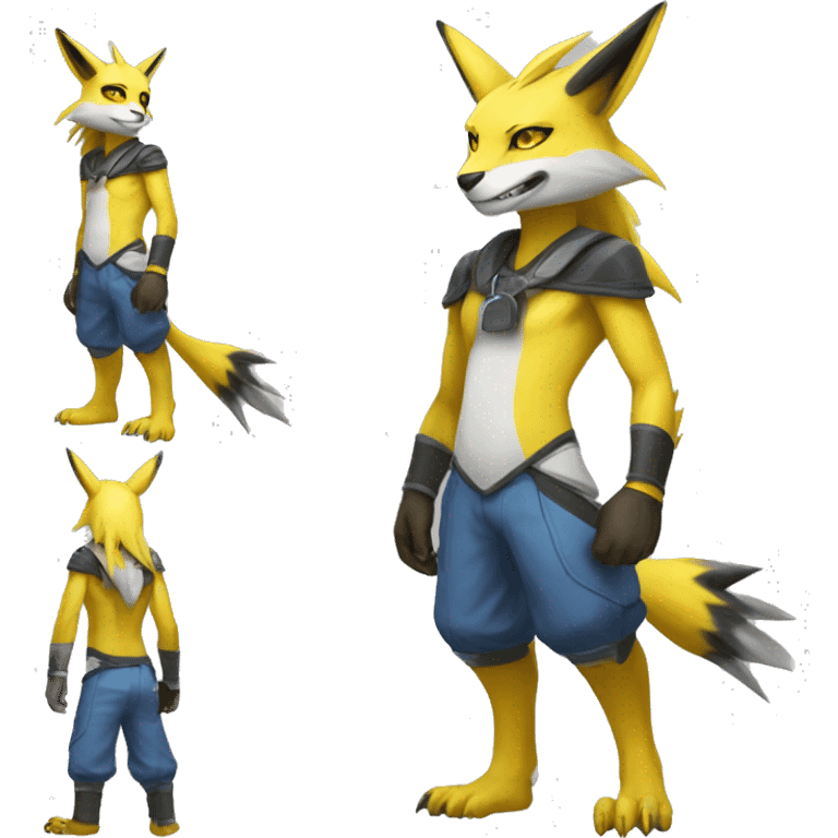 Lombax-Renamon-Zeraora full body emoji