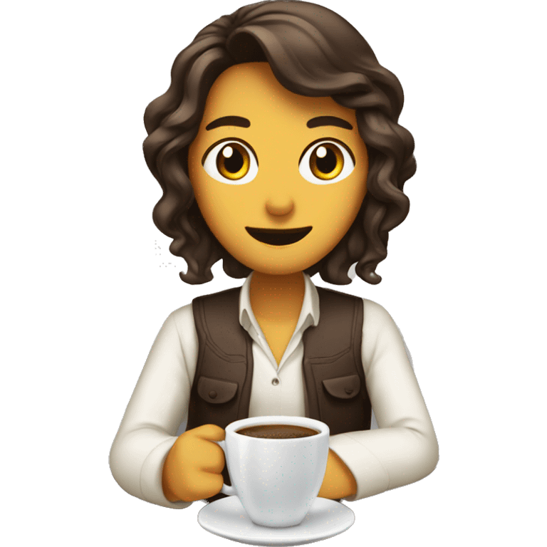 Tere tomando café  emoji