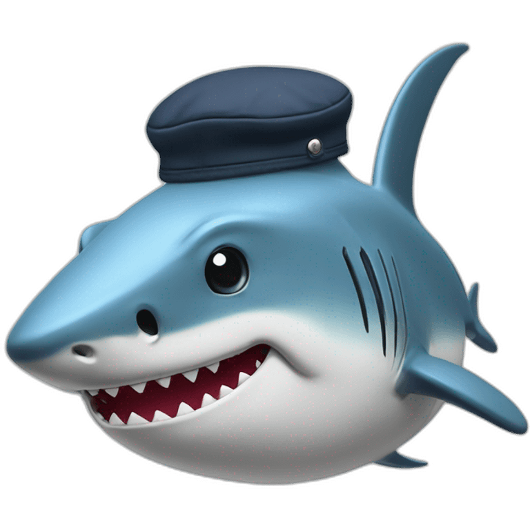 Requin avec une casquette  emoji