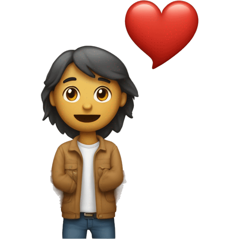 Corazón humano con un relámpago en su interior emoji