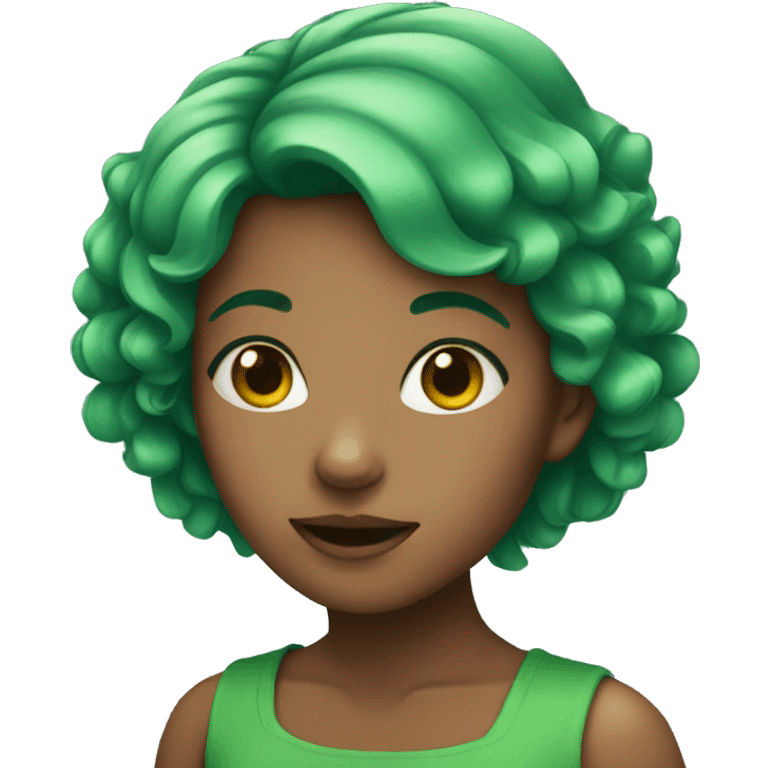 Girl with green hair  emoji