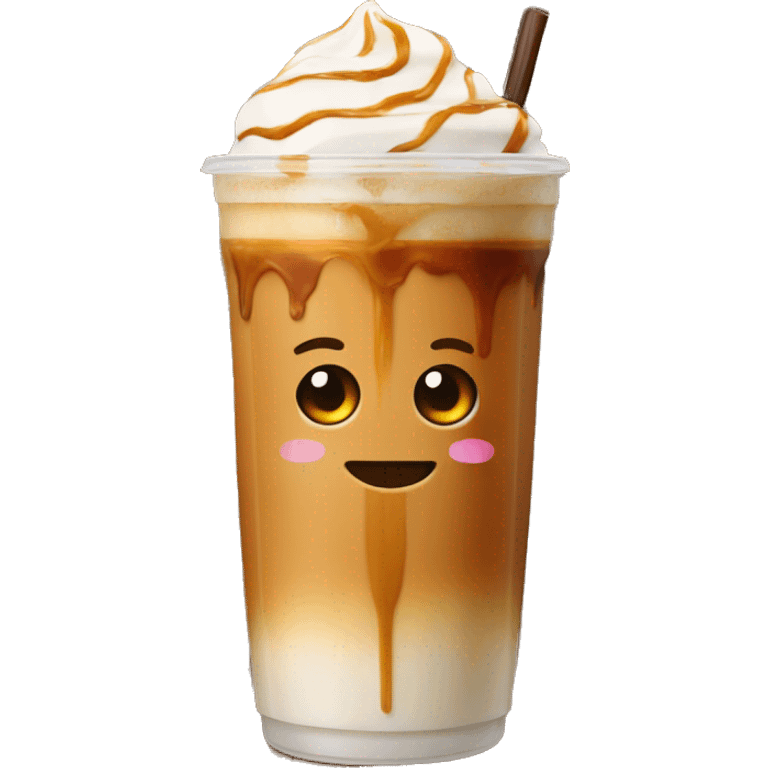 iced caramel macchiato  emoji