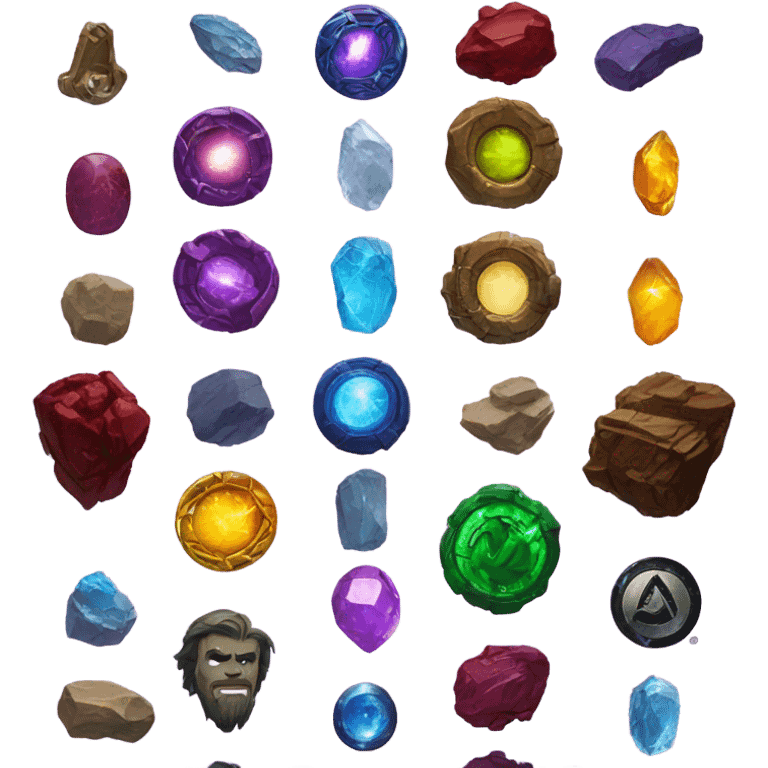 Infinity stones from Avengers emoji