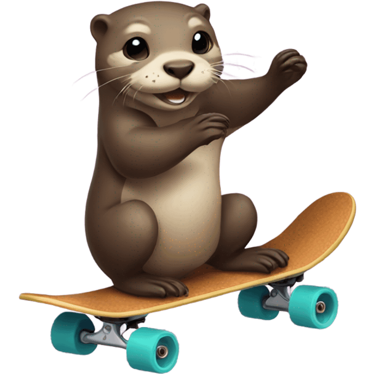 Otter on a skateboard  emoji