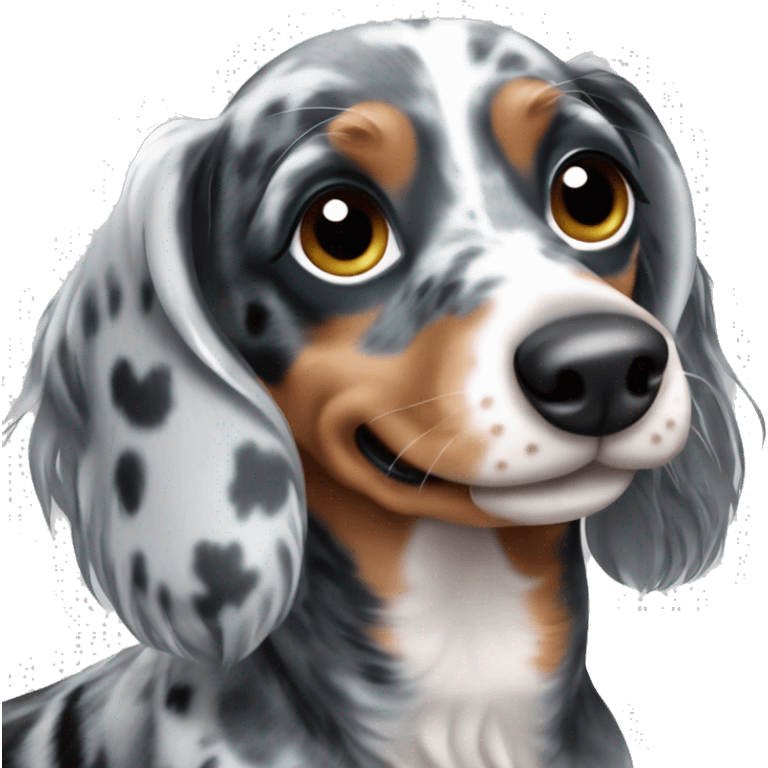 Blue Merle Mini dachshund  emoji