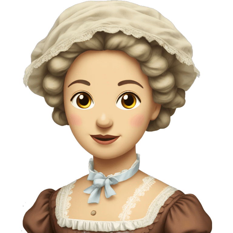 18th century Swiss young lady in dress emoji