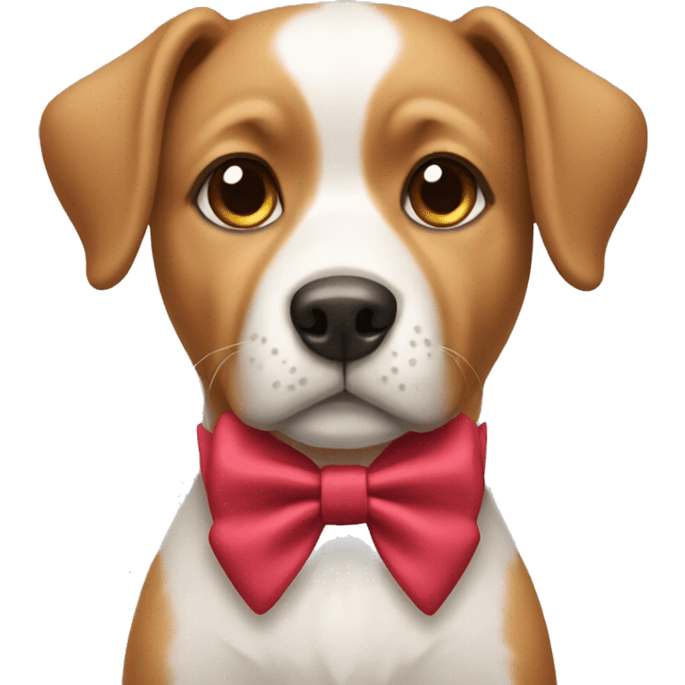 Dog wearing a bow emoji