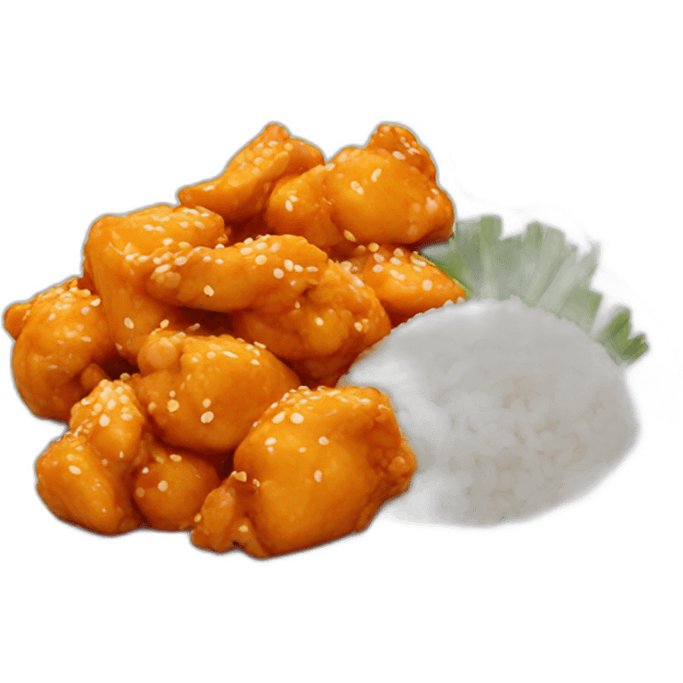 Orange chicken emoji