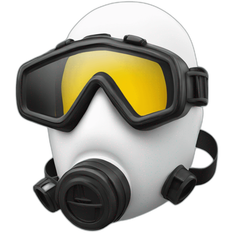 Stylized scuba diver's mask emoji