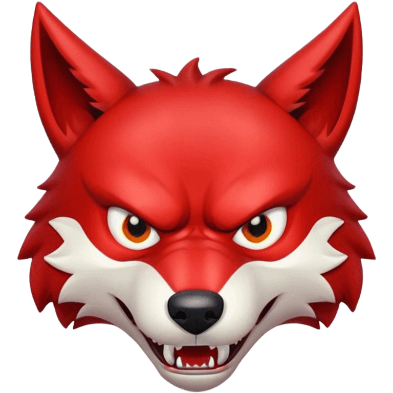 Red Angry Scary Wolf emoji