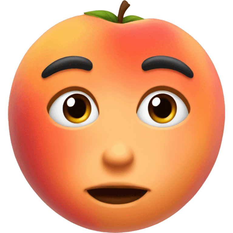 face made out of a peachs emoji