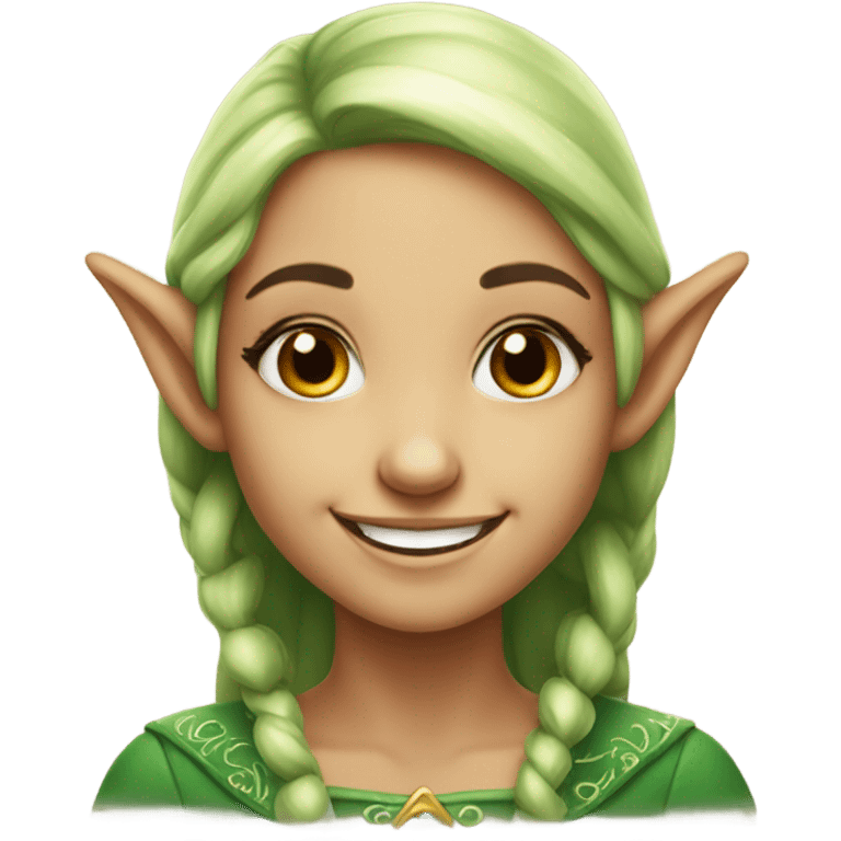 smiling elf girl portrait emoji