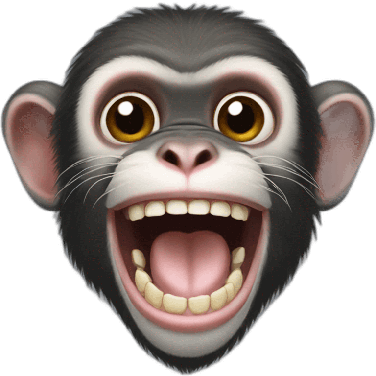 sumatran ratmonkey with teeth emoji