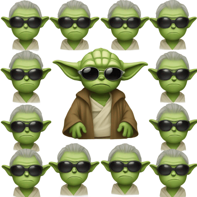 Yoda with shades  emoji